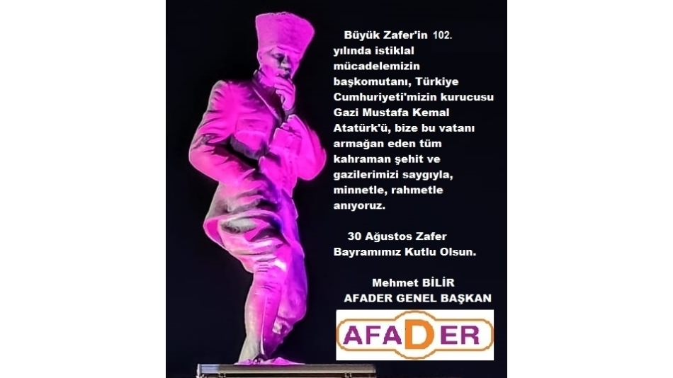 30 AĞUSTOS ZAFER BAYRAMIMIZ KUTLU OLSUN