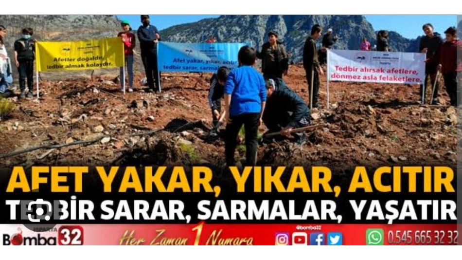 AFET YAKAR YIKAR ACITIR TEDBİRSARAR SARMALAR YAŞATIR