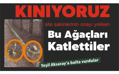 YEŞİL AKSARAY’A BALTA VURANLARI  KINIYORUZ