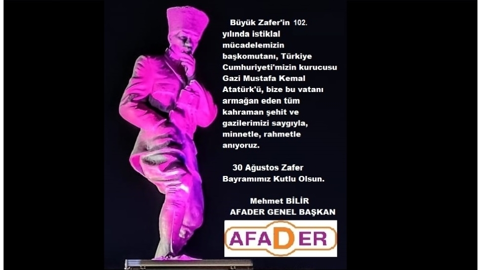 30 AĞUSTOS ZAFER BAYRAMIMIZ KUTLU OLSUN